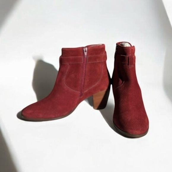 🌻NEW Diba Sleek Burgundy Suede Ankle Boots Sizes 7 - Picture 5 of 10